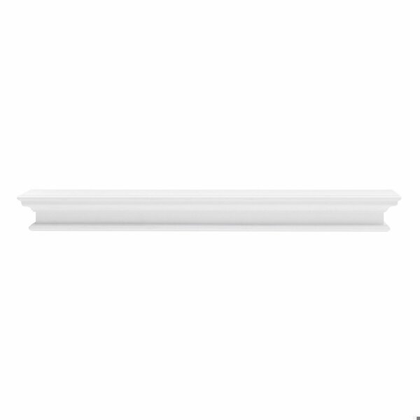 Homeroots 47 in. Classic White XL Floating Wall Shelf 397789
